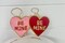 Set of 2- 4" Velvet 'Be Mine' Hearts - Embroidered in Pink/Red/Gold and Red/Gold - Valentine's Day Decor - TCT Crafts - (MTX71533)